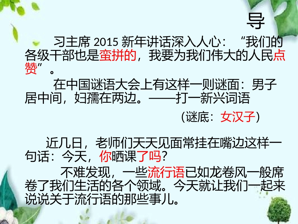 探究性学习——我看流行语_第2页