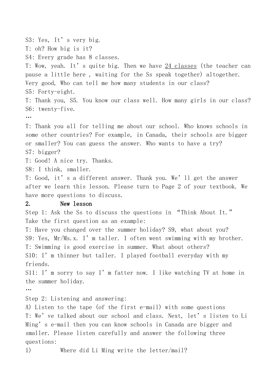 八年级英语 Unit 1 Me and My Class_第2页