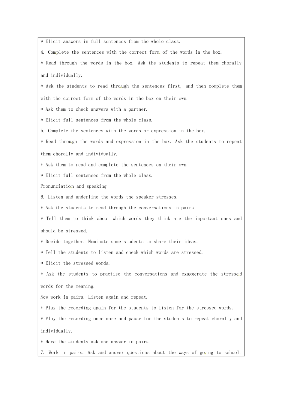 八年级英语上册 Module 4 Unit 1 He lives the farthest from school教案 （新版）外研版-（新版）外研版初中八年级上册英语教案_第3页