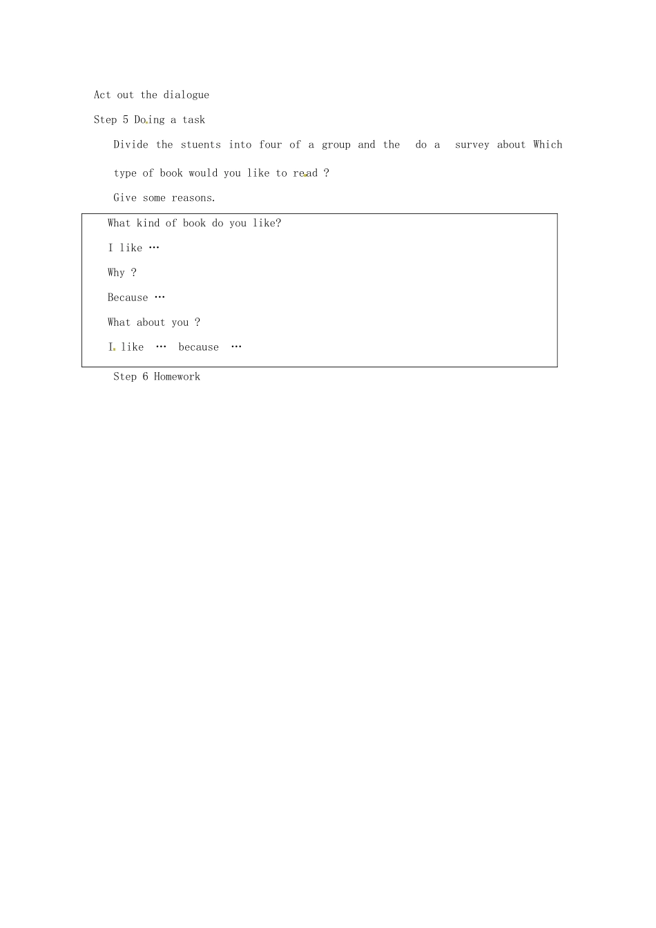 八年级英语下册 Unit 4 A good read welcome教案 （新版）牛津版-（新版）牛津版初中八年级下册英语教案_第2页