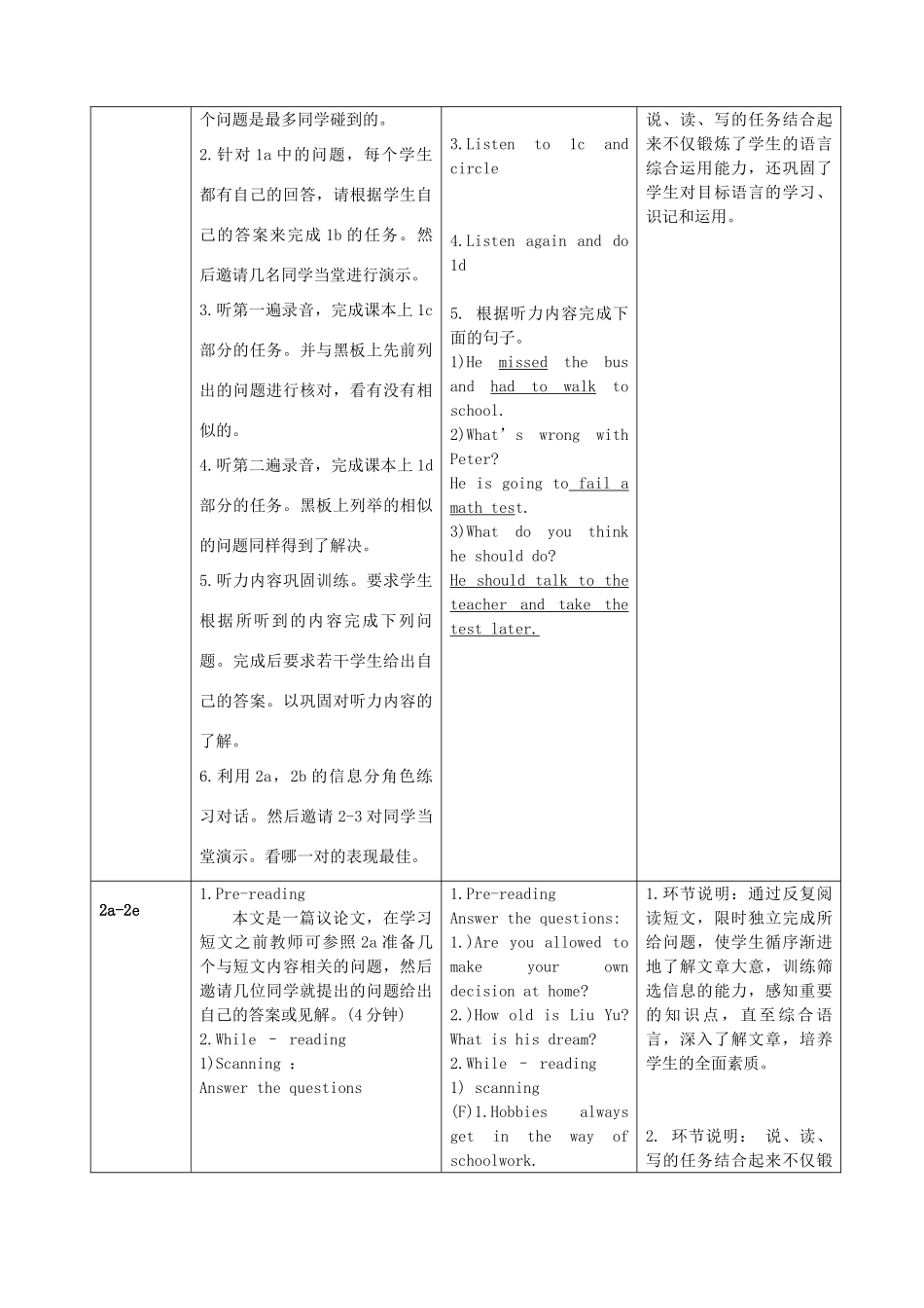 九年级英语全册 Unit 7 Teenagers should be allowed to choose their own clothes Section B教学设计 （新版）人教新目标版-（新版）人教新目标版初中九年级全册英语教案_第3页