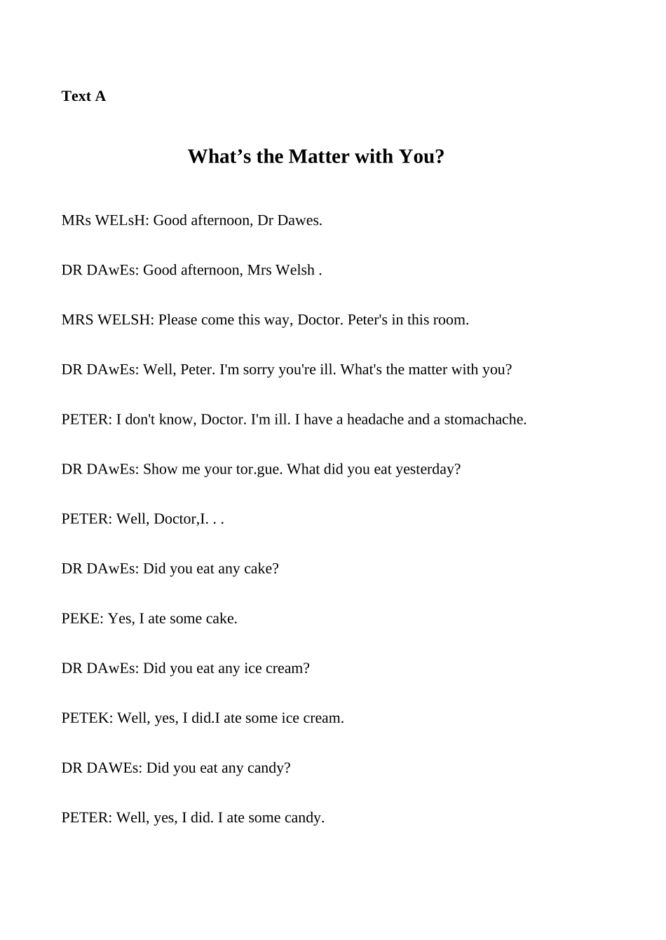 八年级英语Unit2 What is the matter文章 What is the matter新人教版_第1页