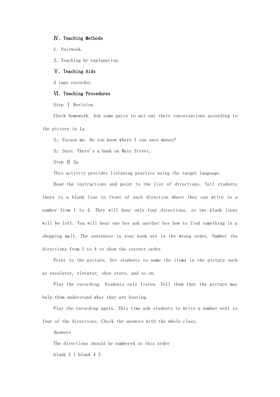 九年级英语全册 Unit 11 Could you please tell me where the restrooms are？The Second Period教案 人教新目标版_第2页