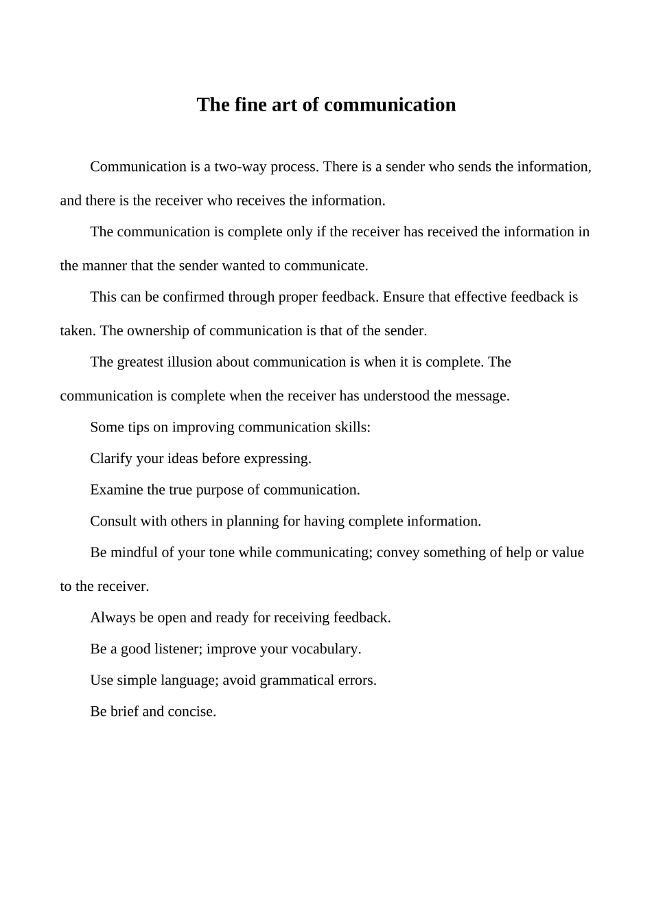 九年级英语Unit 12 You’re supposed to shake hands文章 The fine art of communication新人教版_第1页