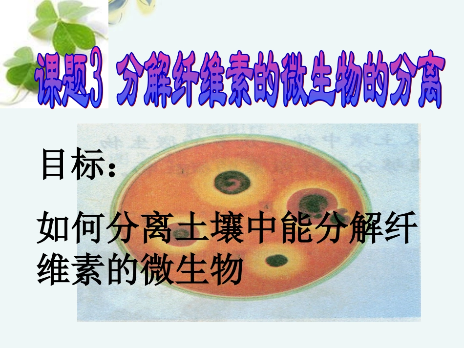 课题3-分解纤维素的微生物的分离-(3)_第1页