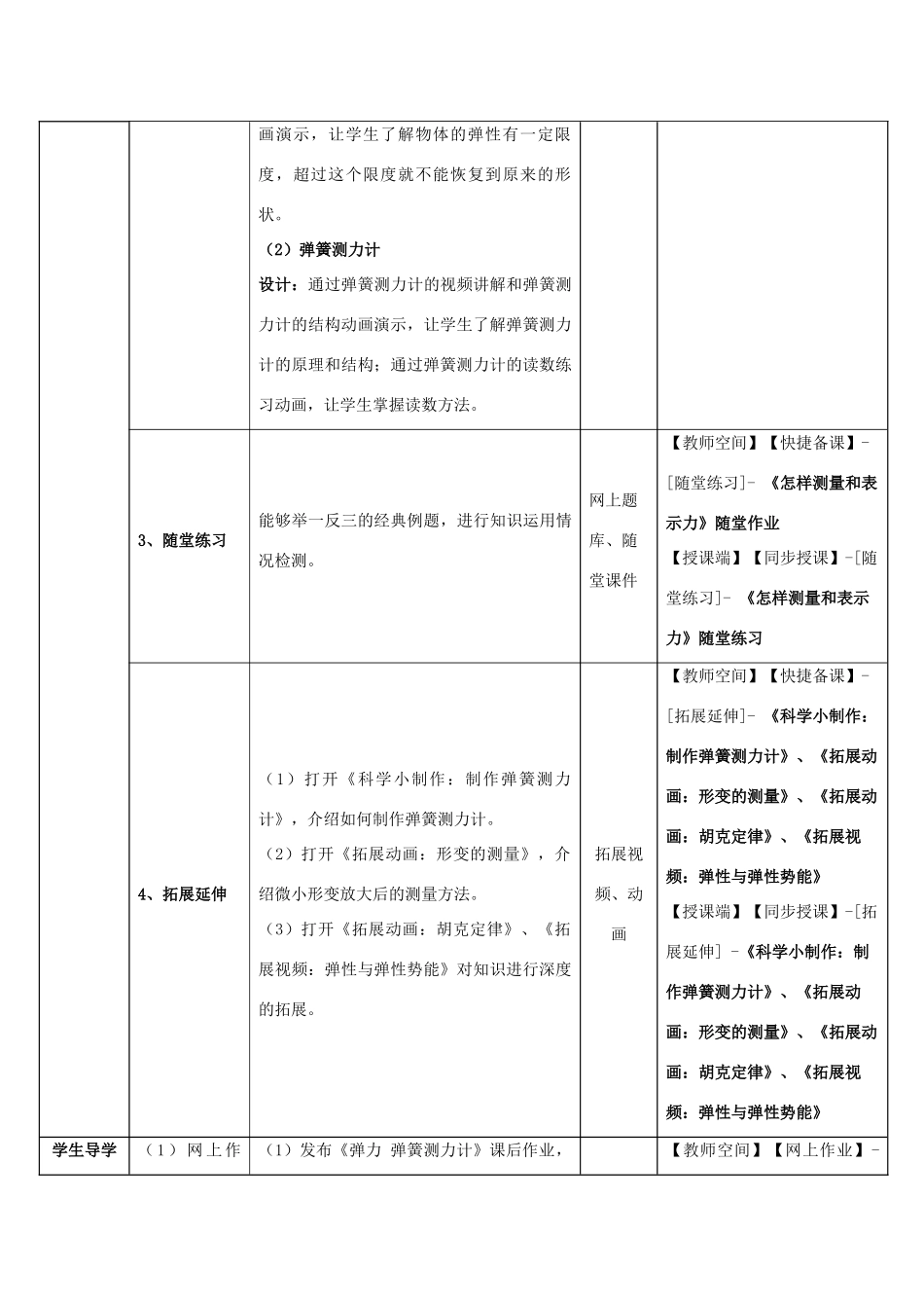 八年级物理下册 第六章 第2节《怎样测量和表示力》教学应用指导 （新版）粤教沪版_第2页