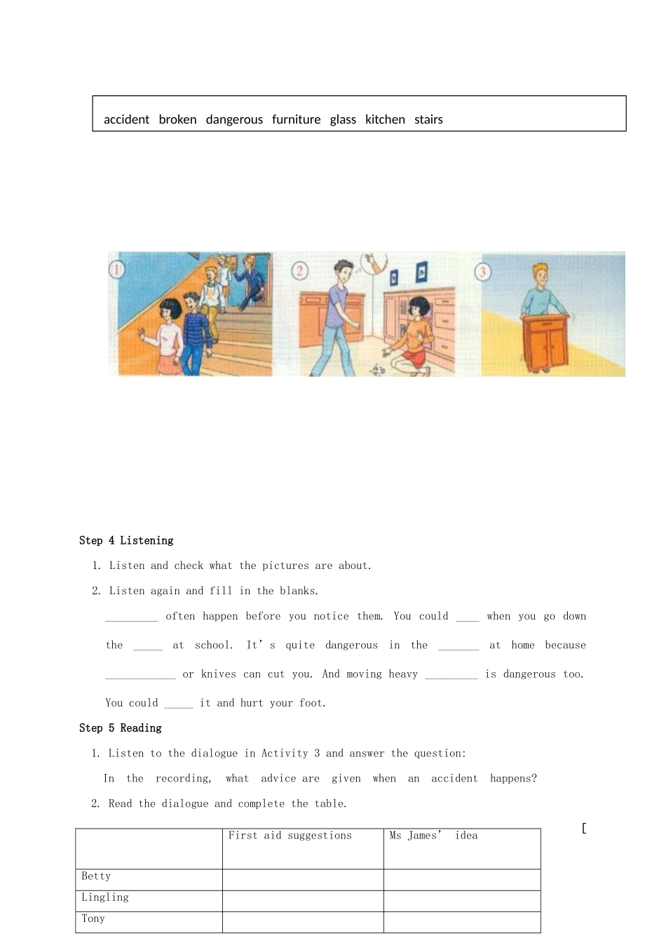 学年八年级英语上册 Module 12 Help Unit 1 What should we do before help arrives教案 （新版）外研版-（新版）外研版初中八年级上册英语教案_第2页