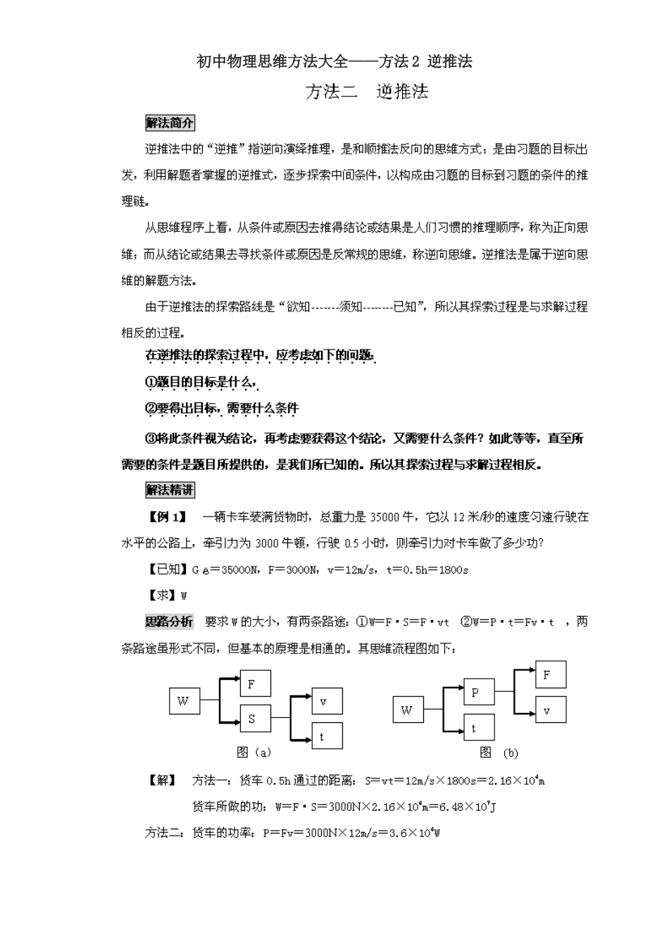 九年级物理思维方法大全—方法2 逆推法_第1页