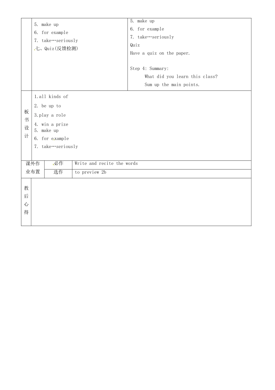 七年级英语上册 Unit 8 What’s the best movie theatre教案4 鲁教版五四制-鲁教版五四制初中七年级上册英语教案_第2页