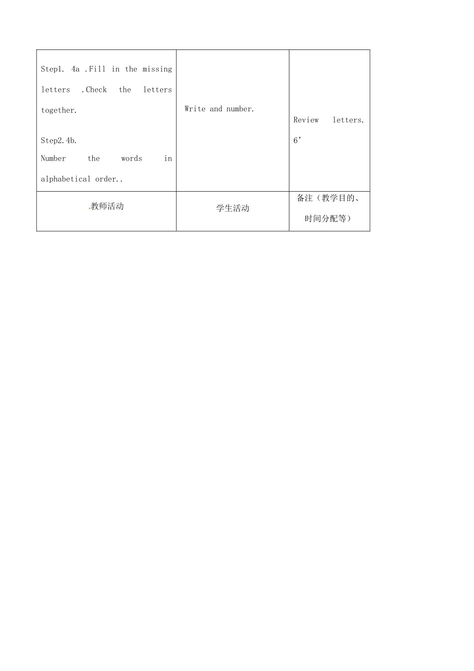 吉林省四平市第十七中学七年级英语上册《Starter Unit 2 Whats this in English》（第3课时）教案 （新版）人教新目标版_第2页