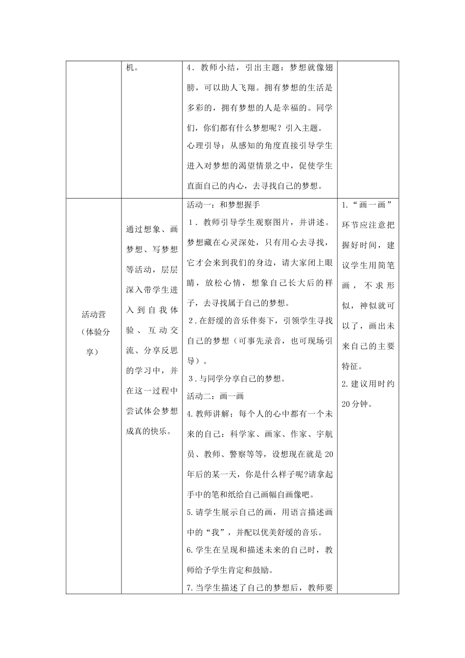 七年级道德与法治上册 第一单元 成长的节拍 第一课 中学时代 第2框 少年有梦教学设计 新人教版_第2页