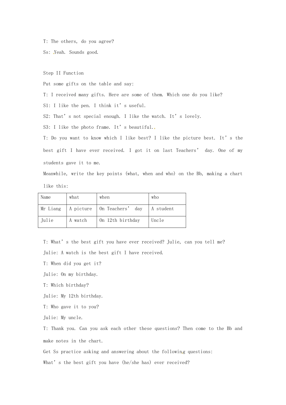 安徽省滁州二中八年级英语上册 Unit 8 Period 2 Speaking教案 人教新目标版_第2页