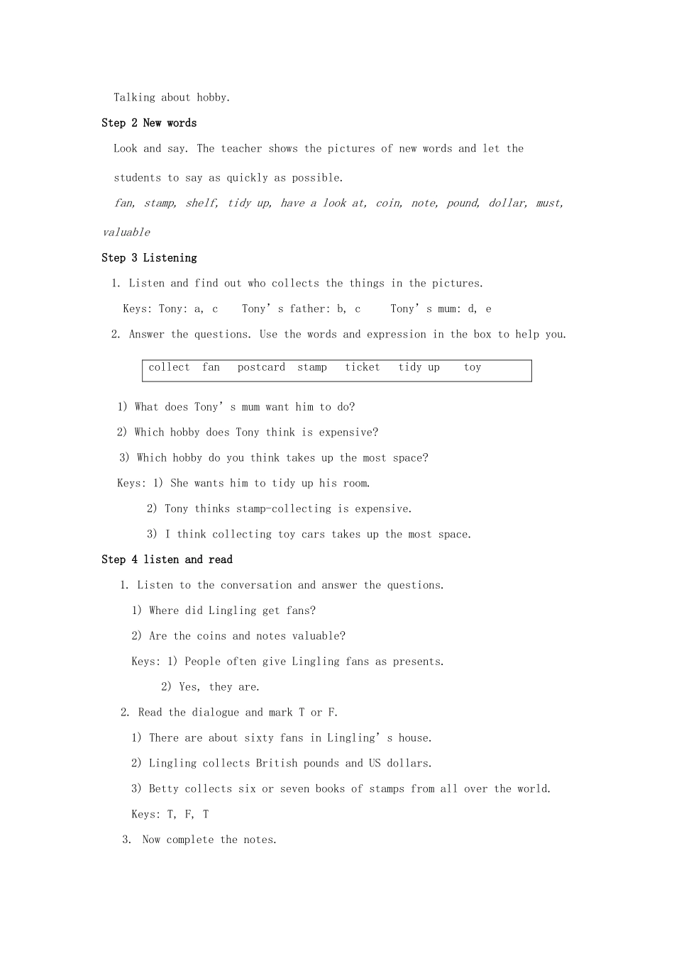 八年级英语下册 Module 6 Hobbies教案 （新版）外研版-（新版）外研版初中八年级下册英语教案_第2页