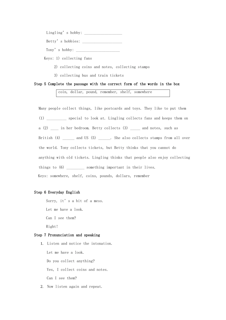 八年级英语下册 Module 6 Hobbies教案 （新版）外研版-（新版）外研版初中八年级下册英语教案_第3页