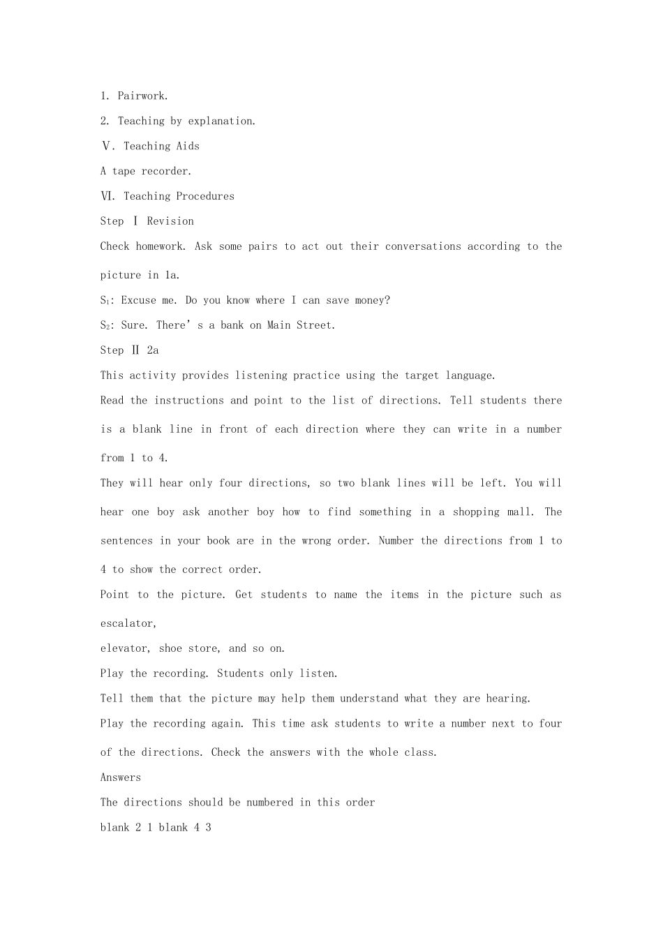 九年级英语全册 Unit 11 Could you please tell me where the restrooms are The 2nd Period示范教案 人教新目标版_第2页