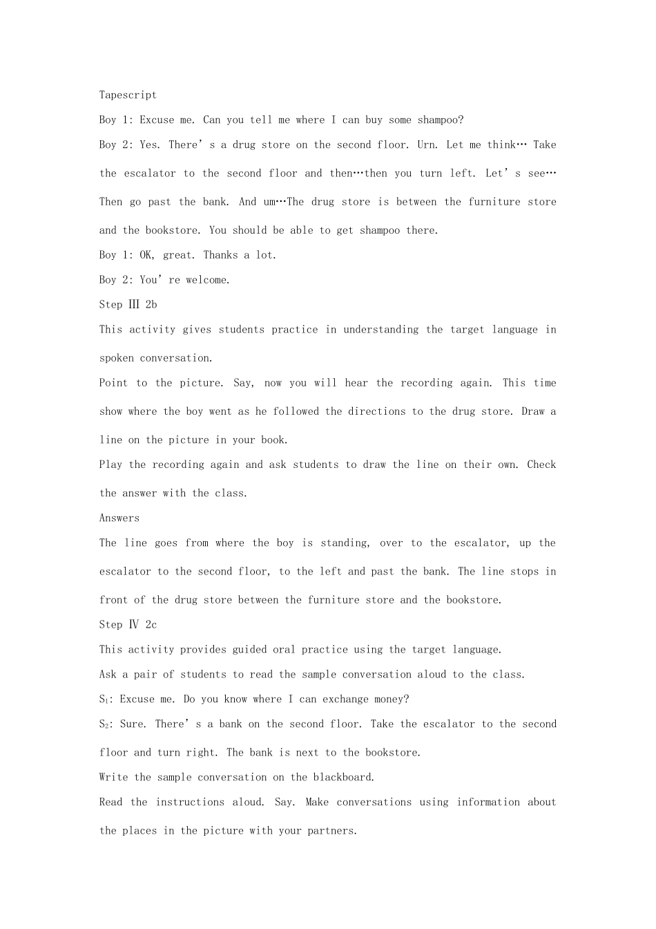 九年级英语全册 Unit 11 Could you please tell me where the restrooms are The 2nd Period示范教案 人教新目标版_第3页