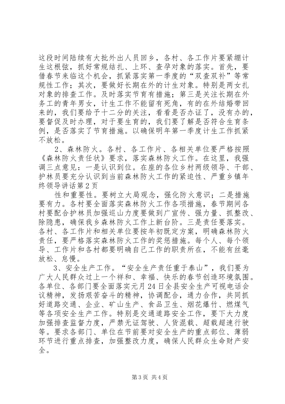 乡镇年终领导讲话发言_第3页