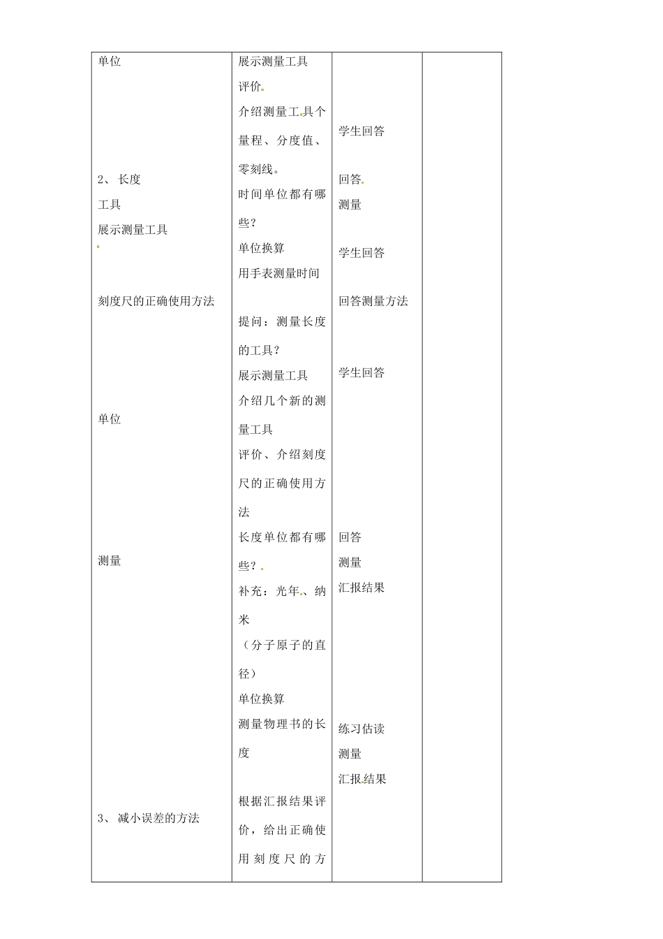 八年级物理全册 2.2 长度与时间的测量教案2 沪科版_第2页