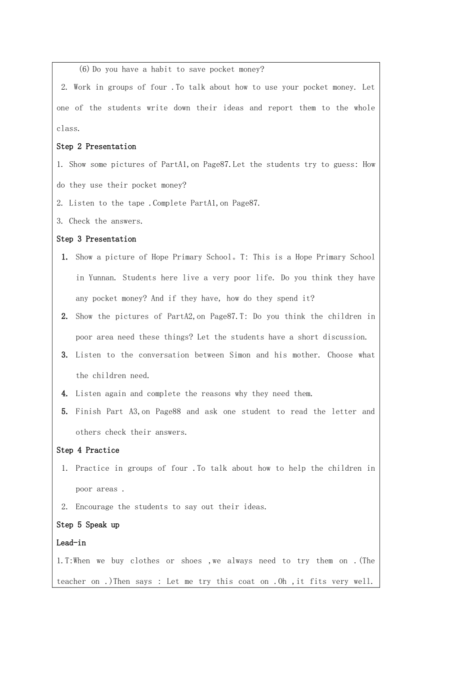 七年级英语上册 Unit 7 Shopping Ips教案 （新版）牛津版-（新版）牛津版初中七年级上册英语教案_第2页