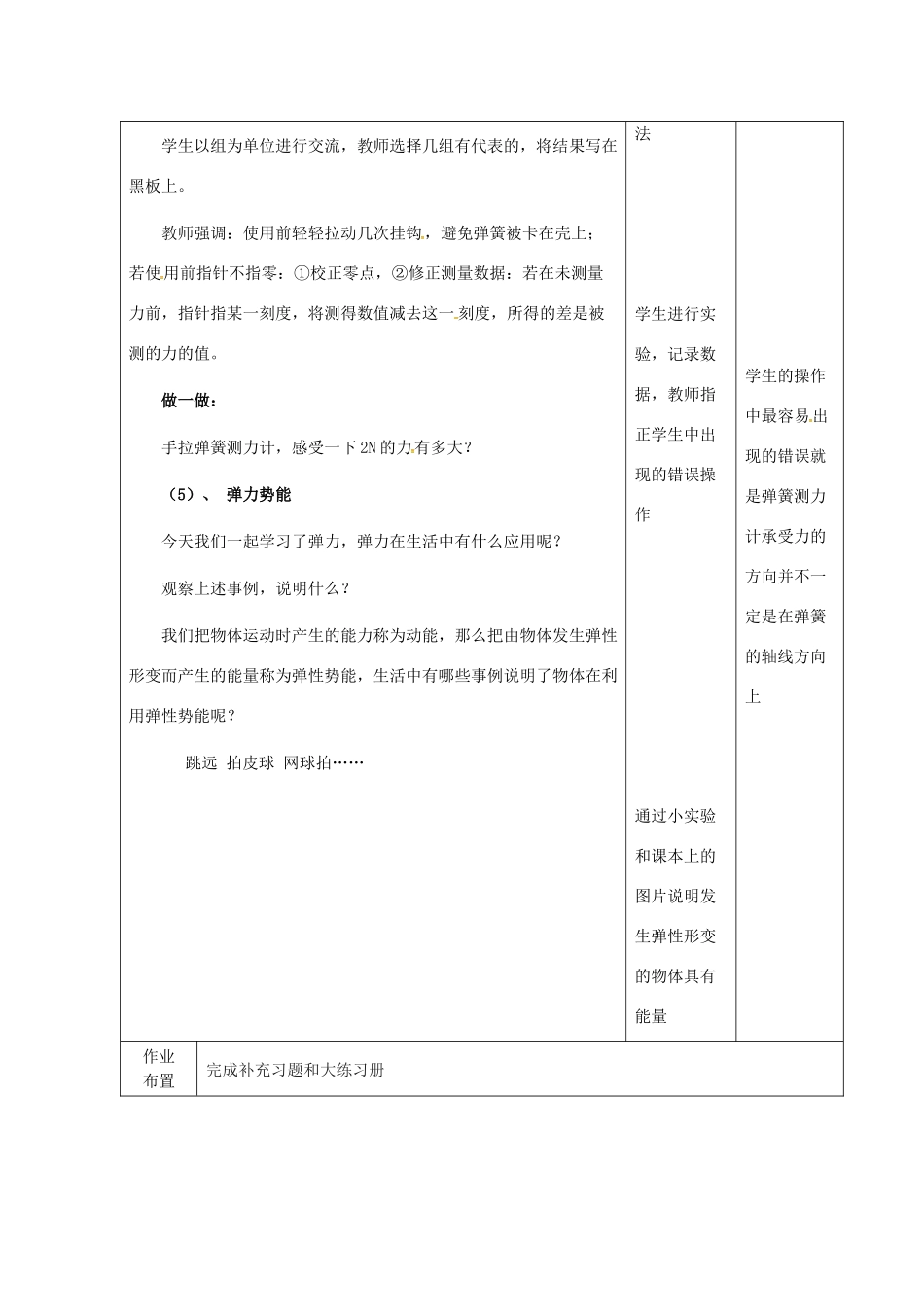 八年级物理下册 8.1 力、弹力教案2 苏科版-苏科版初中八年级下册物理教案_第2页