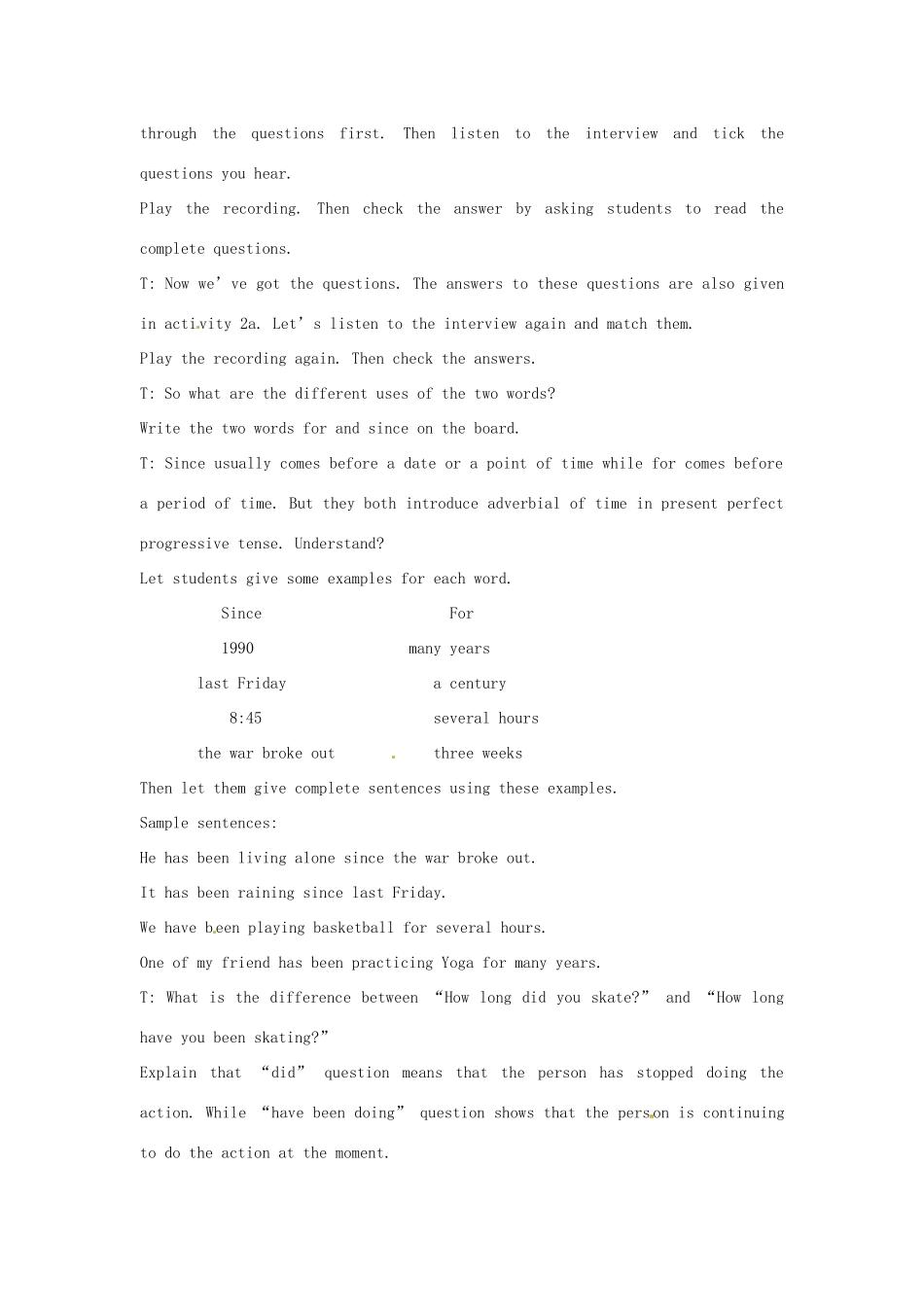 安徽省滁州二中八年级英语上册 Unit 6 Period 2 Grammar教案 人教新目标版_第2页