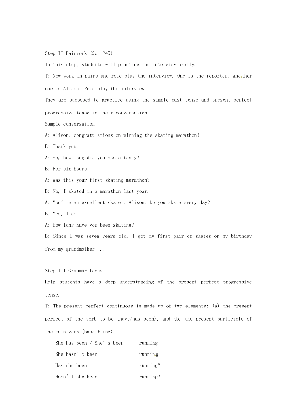 安徽省滁州二中八年级英语上册 Unit 6 Period 2 Grammar教案 人教新目标版_第3页