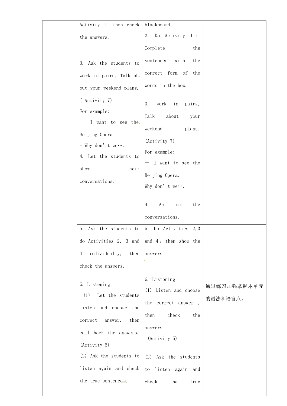 八年级英语上册 Module 5 Lao She Teahouse Unit 3 Language in use教案 （新版）外研版-（新版）外研版初中八年级上册英语教案_第2页