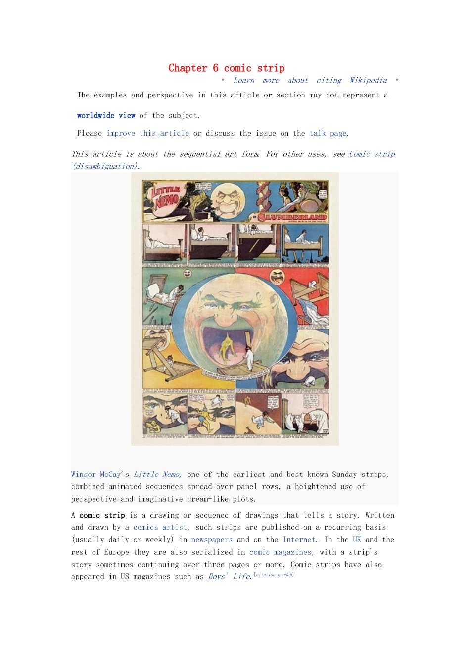 九年级英语上册 Chapter 6 comic strip教案5 牛津沈阳版-牛津沈阳版初中九年级上册英语教案_第1页