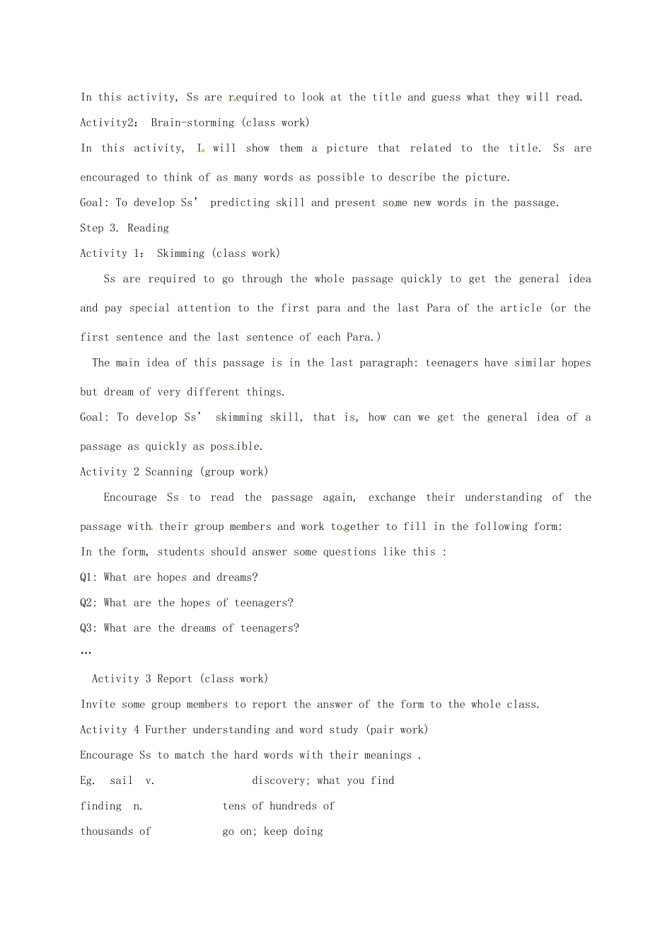 八年级英语下册 Unit 3 Where would you like to visit Period 3教案 （新版）鲁教版五四制-鲁教版五四制初中八年级下册英语教案_第2页