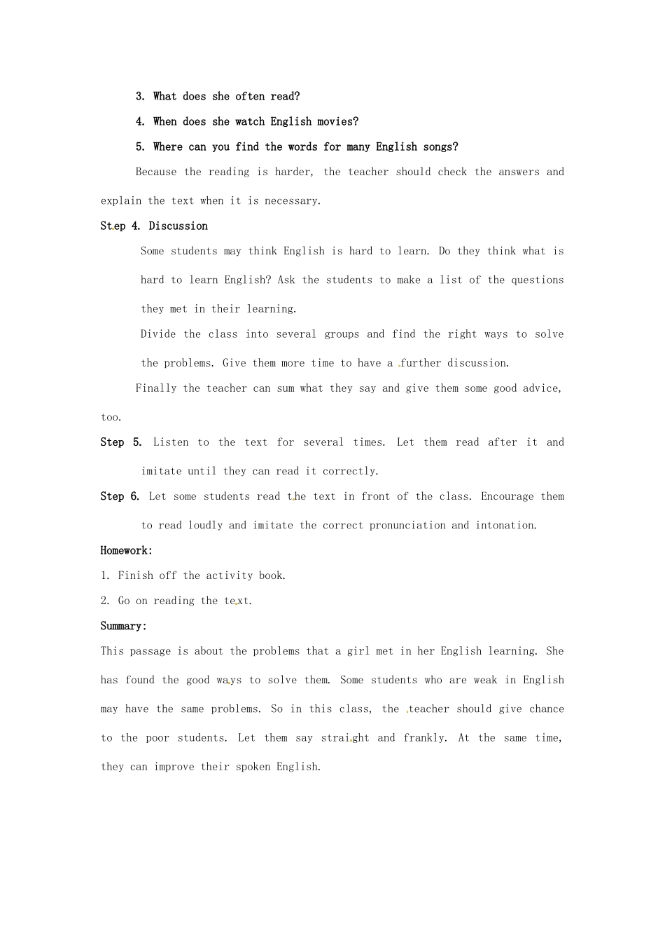 七年级英语下册 Unit 5 I Love Learning English Lesson 28 How Do I Learn English教案 （新版）冀教版-（新版）冀教版初中七年级下册英语教案_第2页