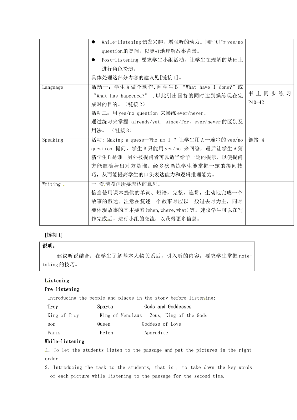 九年级英语上册 Chapter 3 The night of the horse Listening，Languange，Speaking，Writing教案 牛津沈阳版-牛津沈阳版初中九年级上册英语教案_第2页