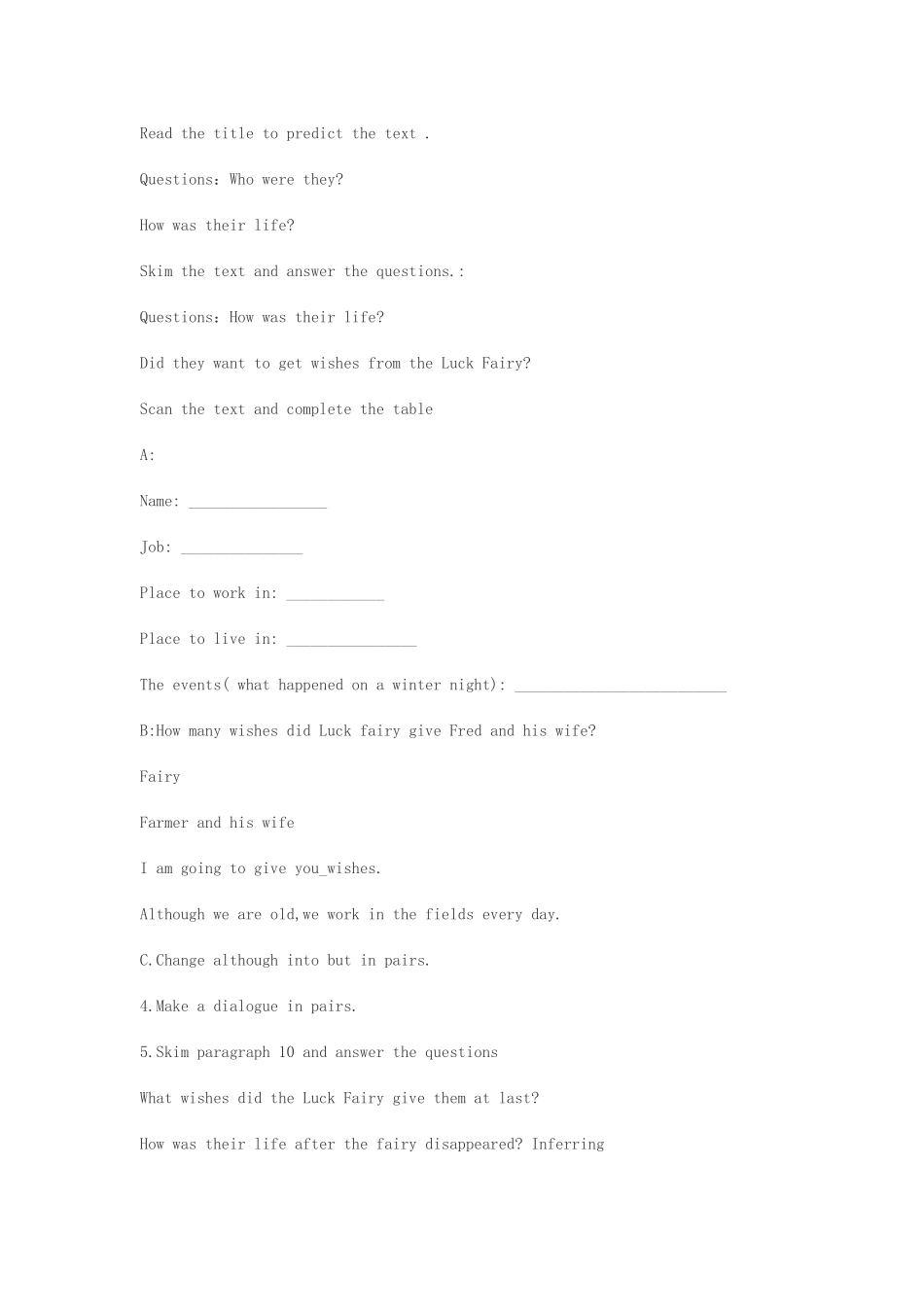 七年级英语下册 Unit 5 教学设计 （新版）牛津上海版-牛津上海版初中七年级下册英语教案_第2页