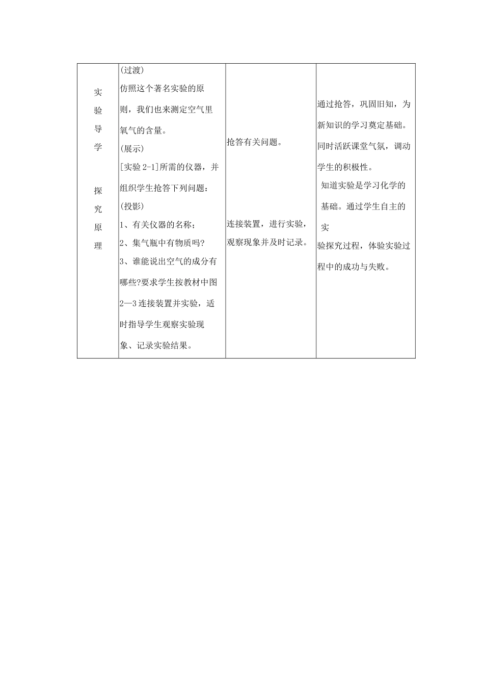 九年级化学上册 2.1空气教案3_第3页