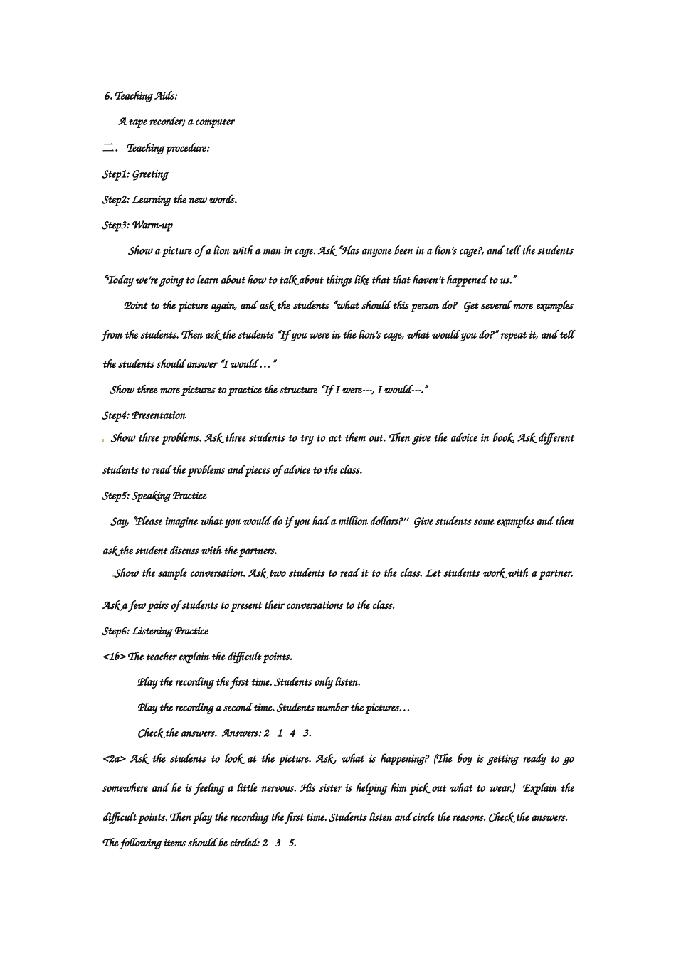 九年级英语：Unit 1 What would you do（教案5）鲁教版_第2页