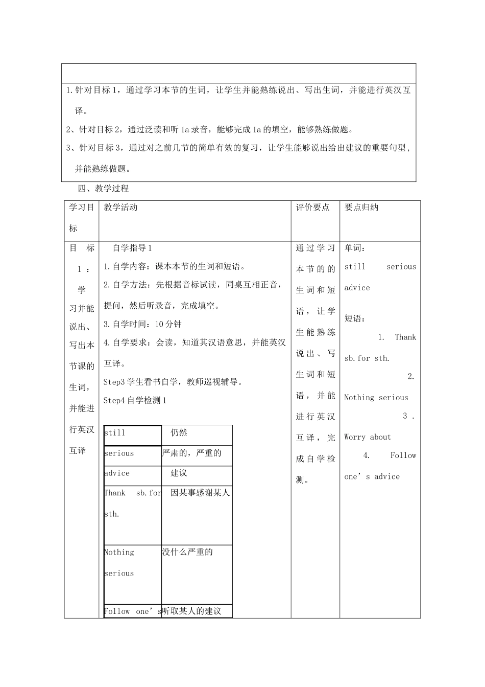 八年级英语上册 Unit 2 Keeping Healthy Topic 1 You should brush your teeth twice a day Section D教案 （新版）仁爱版-（新版）仁爱版初中八年级上册英语教案_第2页