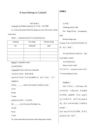 九年级英语It must belong to Carla(4)