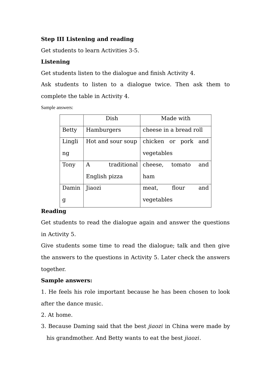 九年级英语下册 Module7 Eating together综合教案 外研版_第3页