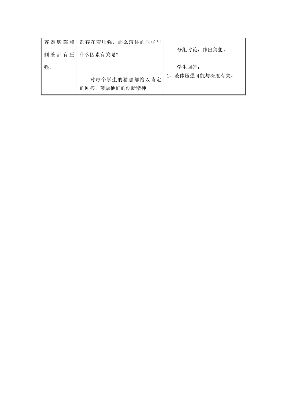 八年级物理9.2 液体的压强 教案 （北师大版）_第2页
