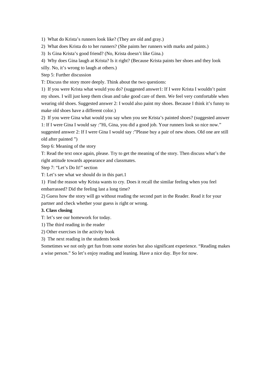 八年级英语上册：Unit 1 Lesson 5 The Best Clothes教案（冀教版）_第2页