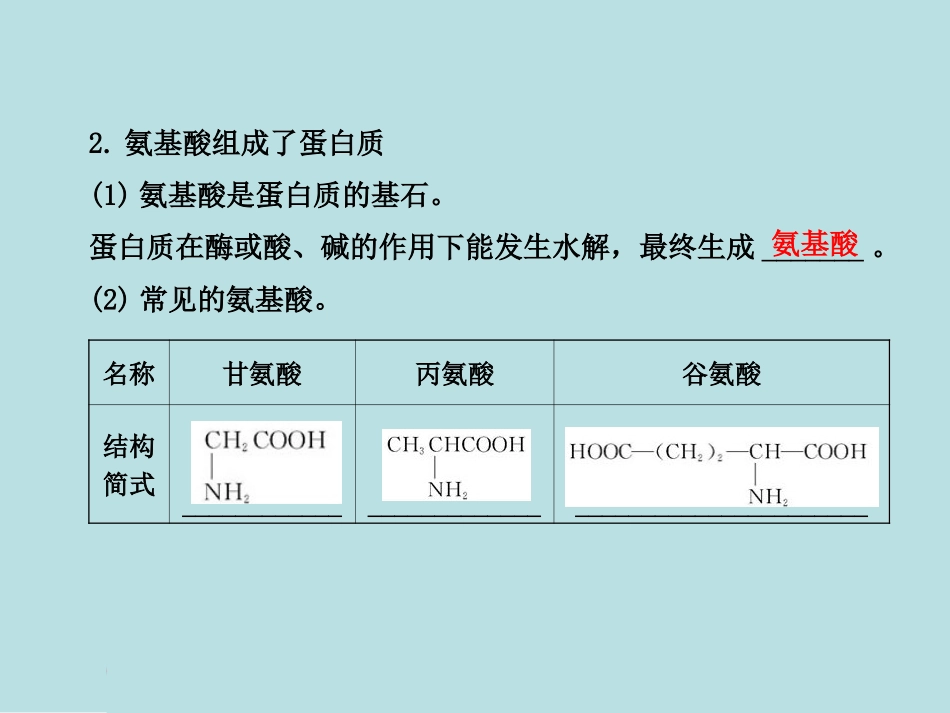 第三节-生命的基础——蛋白质_第3页