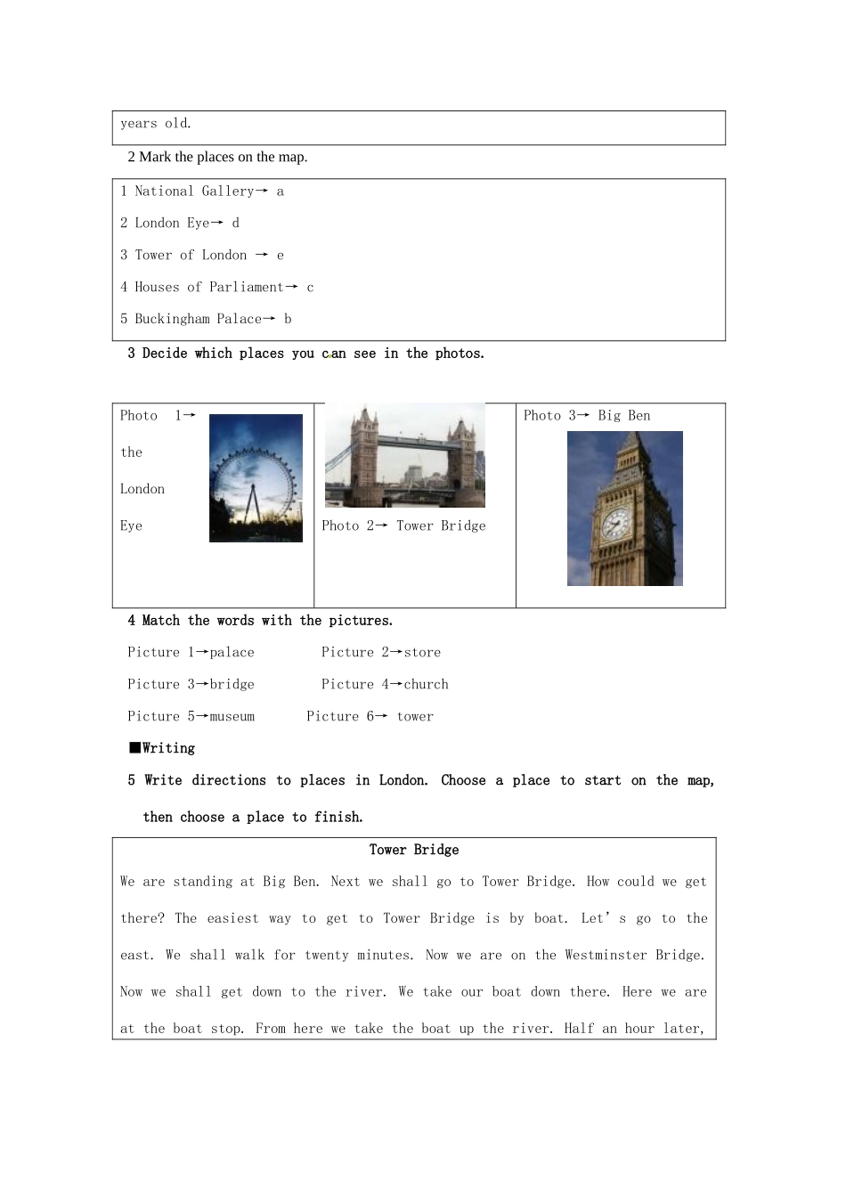 八年级英语上册 Module 8 Unit 2 The London Eye is on your right教案 外研版_第3页