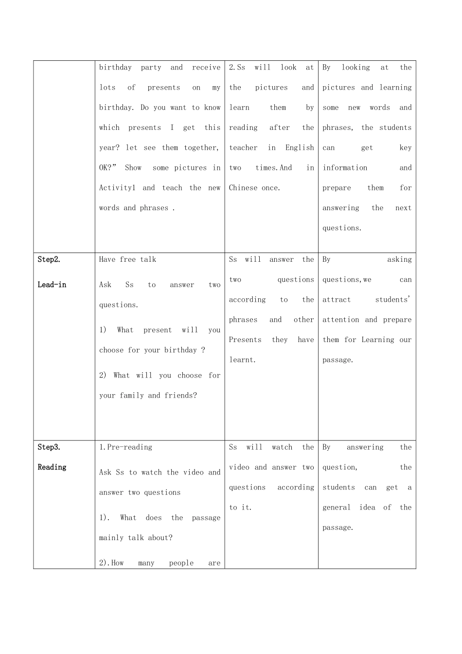 七年级英语上册 Module 8 Choosing presents Unit 2 She often goes to concerts教案 （新版）外研版-（新版）外研版初中七年级上册英语教案_第2页