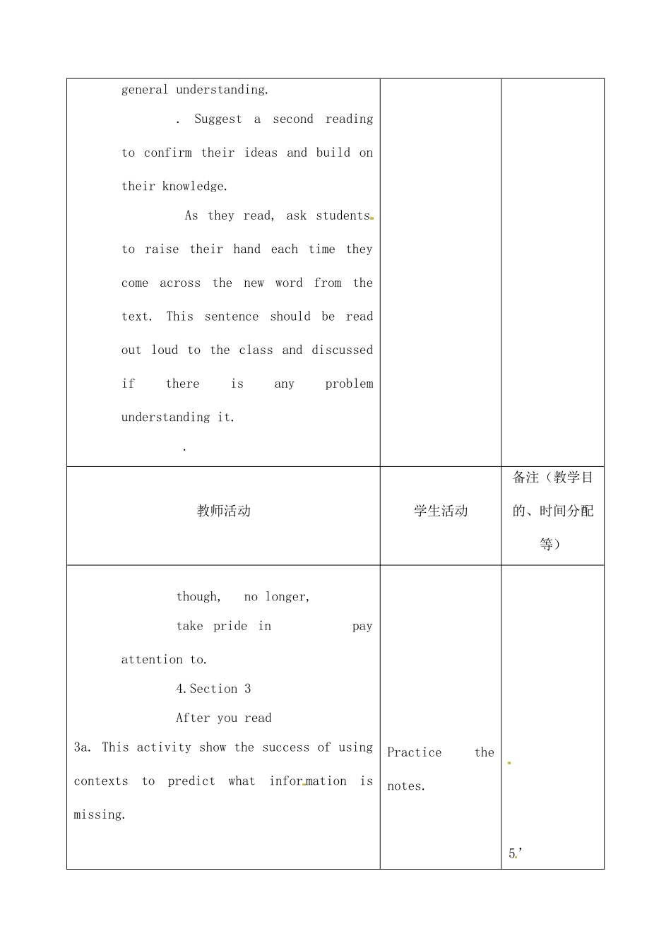 吉林省四平市第十七中学九年级英语全册《Unit 2 I used to be afraid of the dark》（第6课时）教案 人教新目标版_第3页