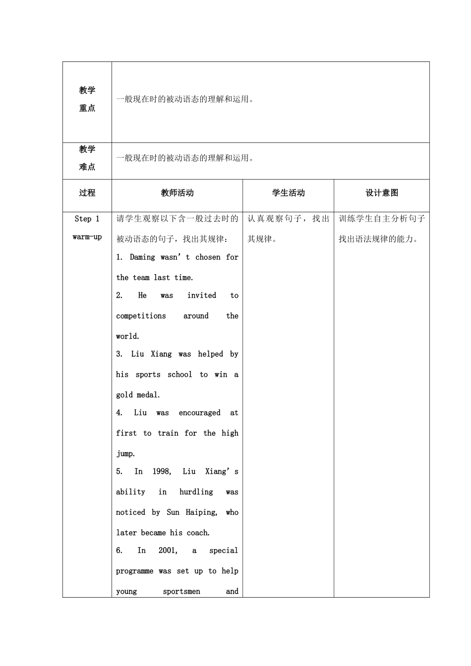 学年九年级英语上册 Module 8 Sports life Unit 3 Language in use教案 （新版）外研版-（新版）外研版初中九年级上册英语教案_第2页