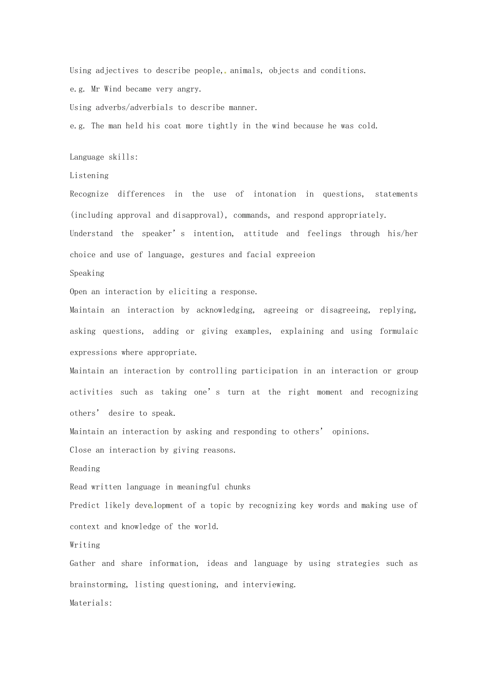 七年级英语上册 Unit2《The wind is blowing》教案 人教新目标版_第3页