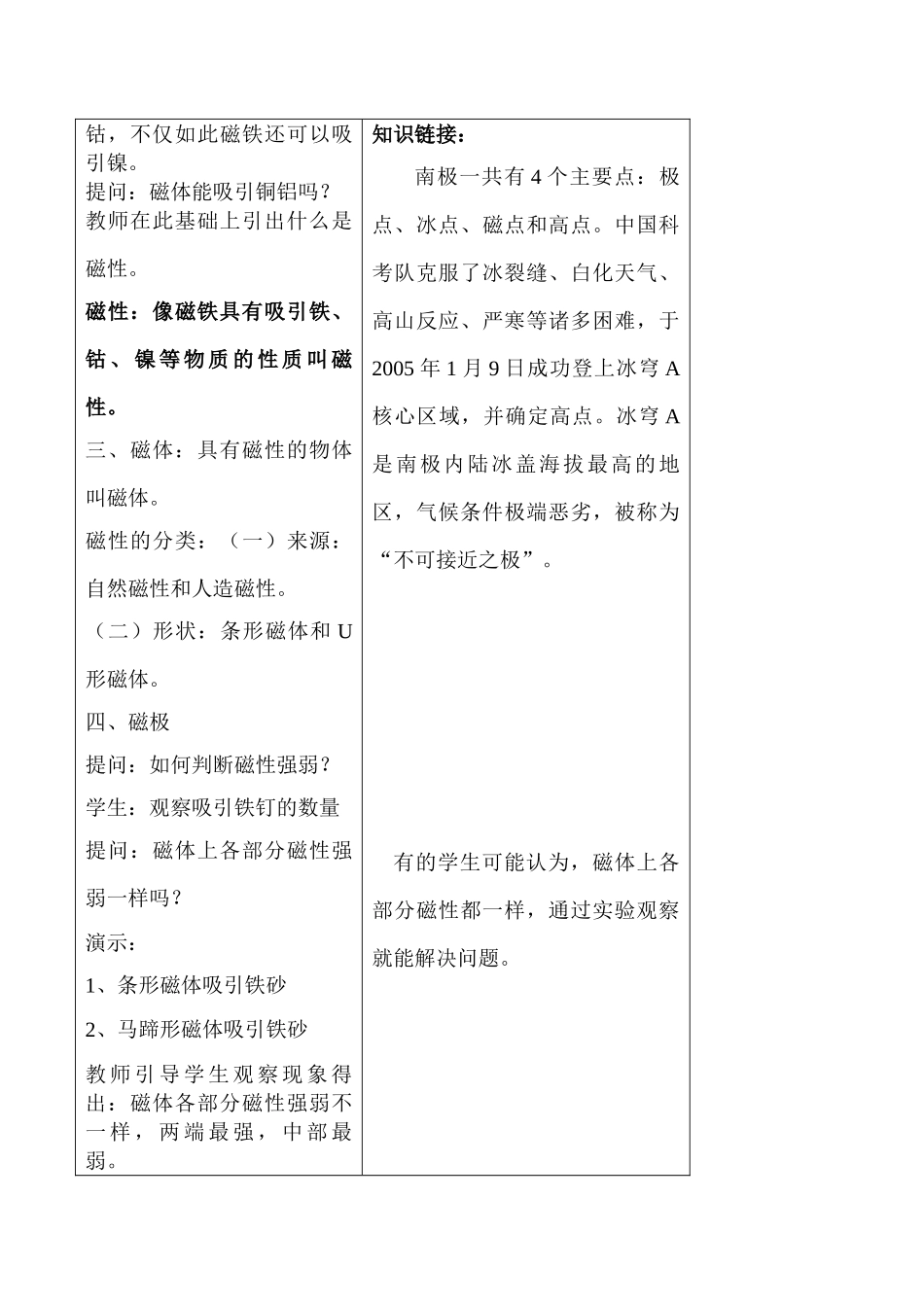 九年级物理“磁是什么”教学设计_第3页
