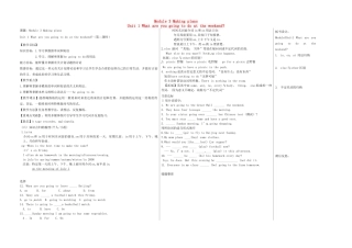 七年级英语下册 Module 3 Unit 1 What are you going to do at the weekends教案2 （新版）外研版-（新版）外研版初中七年级下册英语教案