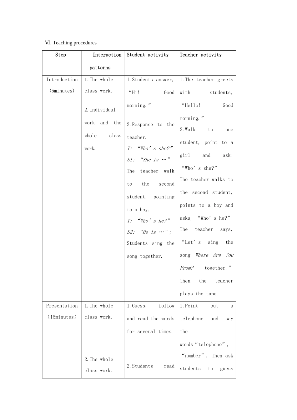 七年级英语上册 Unit 1 Making new friends Topic 2 Where are you from Section C教案 （新版）仁爱版_第3页
