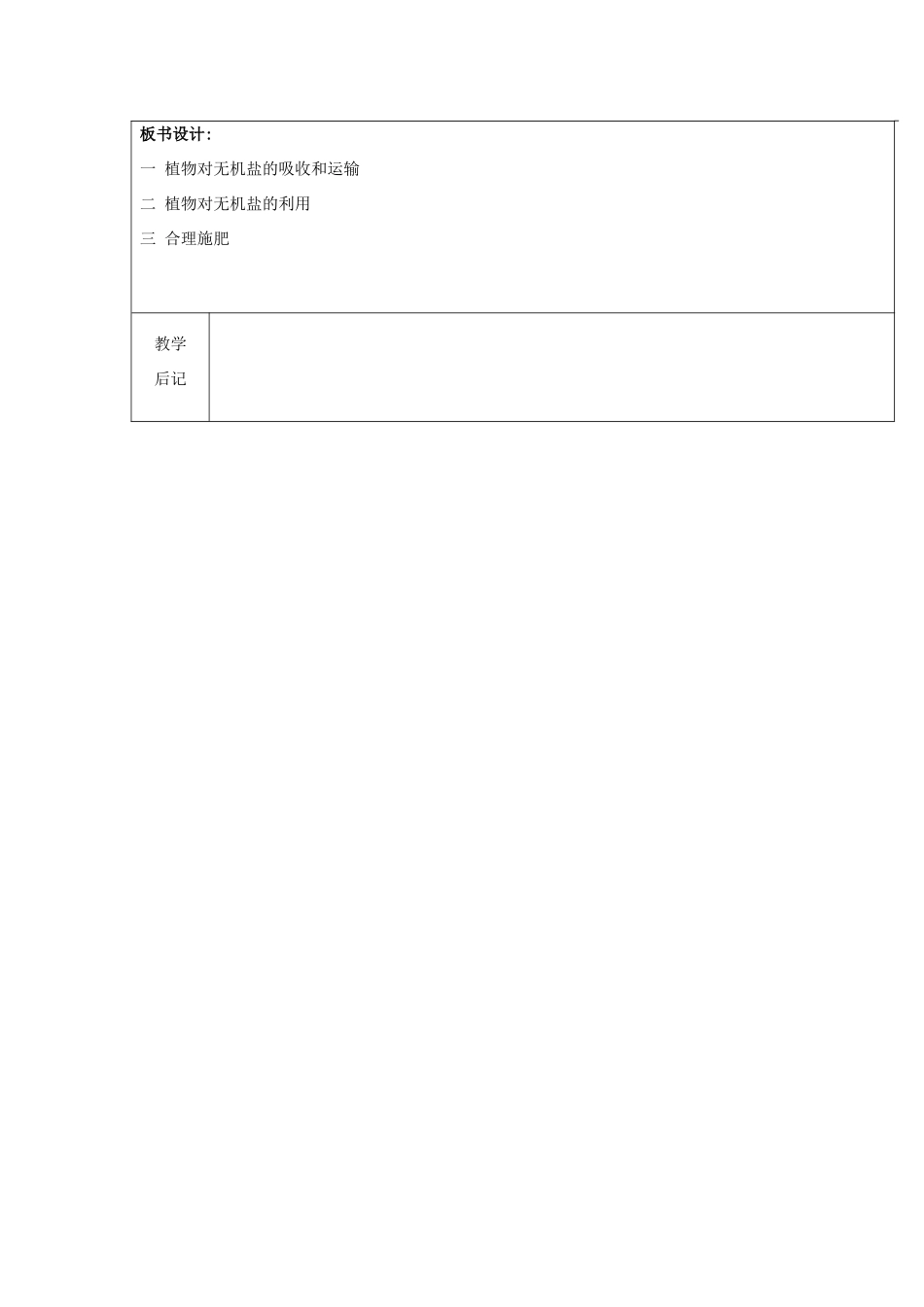 八年级科学上册：6.3 植物对无机盐的吸收、运输和利用教案 华东师大版_第3页