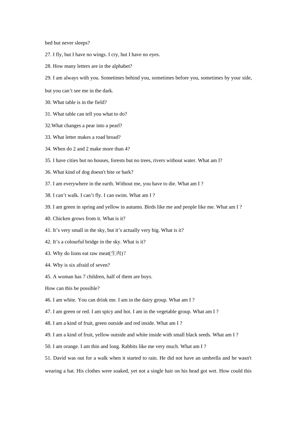 九年级英语教学资料：趣味英语（谜语）_第2页